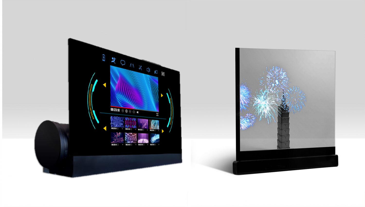 可捲式、折疊性、高透明